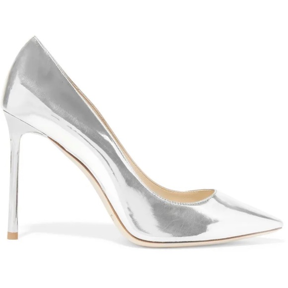 ROUGE metallic silver 8 1/2  sexy STILETTOS - Picture 7 of 9